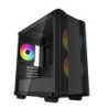 DeepCool CC360 ARGB  Black  Mini Tower Chassis w/ Tempered Glass Window  3x 120mm ARGB Fans  USB 3.0  mATX/mITX
