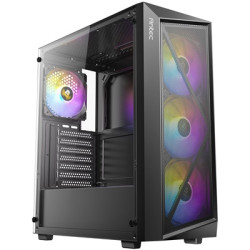 Antec AX67 ARGB Mid-Tower Gaming PC Case  Full Mesh Front  Tempered Glass  4 x 120mm ARGB Fans  ATX/Micro-ATX/ITX Compatible