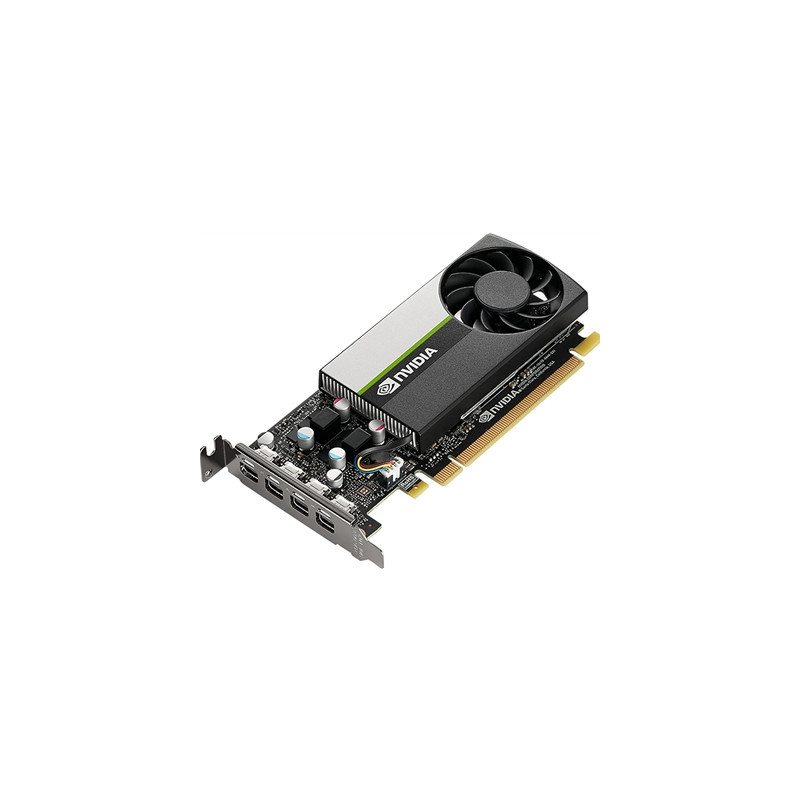 PNY NVIDIA Professional T1000 Retail Graphics Card  8GB GDDR6  896 CUDA Cores  2.5 MHz TFLOPS  Single Fan Low Profile  4x mini-D