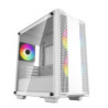 DeepCool CC360 ARGB WH  White  Mini Tower Chassis w/ Tempered Glass Window  3x 120mm ARGB Fans  USB 3.0  mATX/mITX