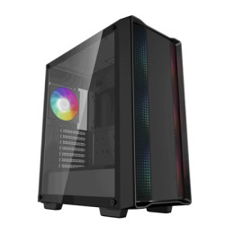 DeepCool CC560 ARGB V2 Case  Gaming  Black  Mid Tower  1 x USB 3.0 / 1 x USB 2.0  Tempered Glass Side Window Panel  Abundant Air