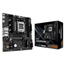 ASRock A620AM-X AMD AM5 Socket Motherboard  Micro-ATX  2x DDR5 Slots  2x M.2 Sockets  2.5GbE LAN  1x HDMI Port / 1x DisplayPort