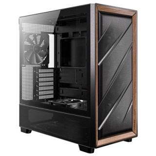 Antec FLUX Mid Tower Gaming Case  1 x USB Type-C / 2 x USB 3.0  Tempered Glass Side Window Panel  Multi-directional Vent Design 