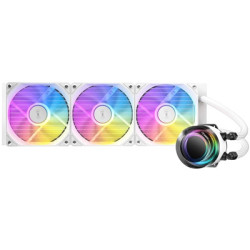 Antec Vortex Lum 360 ARGB White CPU Liquid Cooler - Intel & AMD Compatible  3 x 120mm ARGB Fans  Suspended Spiral Pump Head  Enh