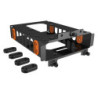 be quiet! HDD Cage  Mounting for One HDD or Two SSDs  Black & Orange Rubber Decouplings Included  Compatible with Most be quiet!
