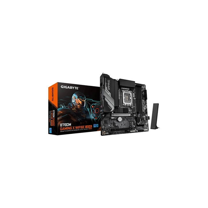 Gigabyte B760M GAMING X WIFI6E GEN 5 Intel 1700 Socket Motherboard  Micro-ATX  4x DDR5 Slots  2x M.2 Sockets  2.5GbE LAN  Wi-Fi 