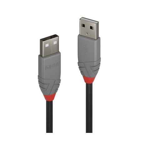 Lindy 36693 2m USB-A (M) 2.0 Anthra Line 480Mbps Cable - Black