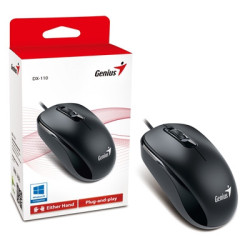 Genius DX-110 Wired PS2 Plug and Play Mouse  1000 DPI Optical Tracking  3 Button with Scroll Wheel  Ambidextrous Design with 1.5