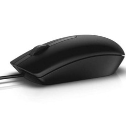 Dell MS116 Wired USB Mouse  2-Buttons  1000dpi and Optical Tracking  Ambidextrous Design for PC  Mac and Laptop  Black