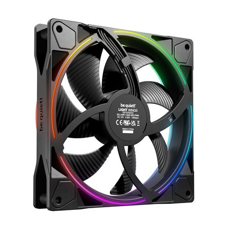 be quiet! Light Wings 140mm PWM Reverse  ARGB Lighting  Ultra-Quiet Operation Max 25.5dB(A)  High Airflow  60 000 Hours