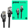 Prevo CAT6-BLK-1M Network Cable  RJ45 (M) to RJ45 (M)  CAT6  1m  Black  Oxygen Free Copper Core  Sturdy PVC Outer Sleeve & Clip 