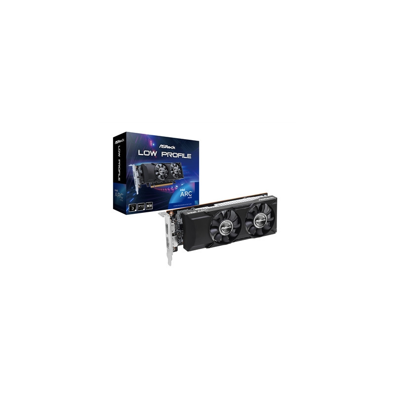 ASRock Intel Arc A310 Low Profile 4GB GDDR6 Graphics Card  2000 MHz Base Clock  Dual Fan  1x DisplayPorts / 1x HDMI Port