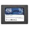 Patriot P210 (P210S512G25) 512GB 2.5 Inch SSD  Sata 3 Interface  Read 520MB/s  Write 430MB/s  3 Year Warranty