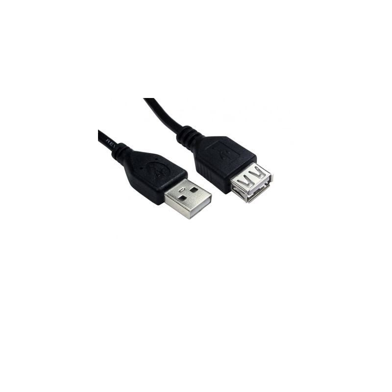 TARGET 99CDL2-023 Data Cable  USB 2.0 Type-A (M) to USB 2.0 Type-A (F)  3m Black  USB Extension Cable  OEM Polybag Packaging
