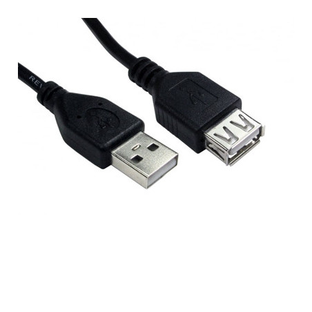 TARGET 99CDL2-023 Data Cable  USB 2.0 Type-A (M) to USB 2.0 Type-A (F)  3m Black  USB Extension Cable  OEM Polybag Packaging