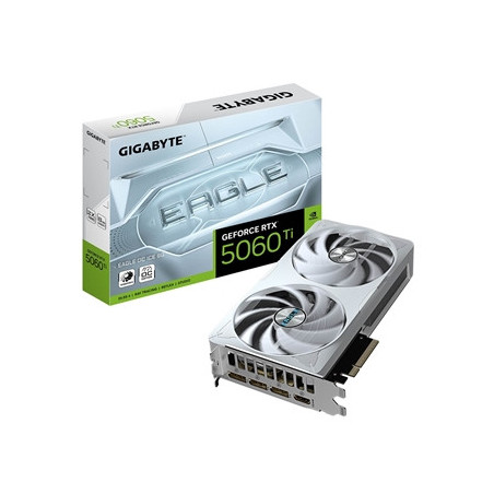 Gigabyte NVIDIA GeForce RTX 5060 Ti EAGLE OC ICE 8GB GDDR7 Graphics Card  4608 CUDA Cores  2617 MHz Core Clock  Dual Fan  3x Dis