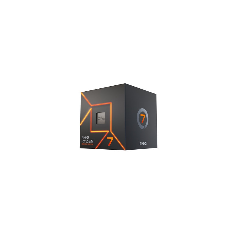 AMD Ryzen 7 7700 with Radeon Graphics  8 Core Processor  16 Threads  3.8GHz up to 5.3GHz Boost  40MB Cache  65W  Wraith Prism LE