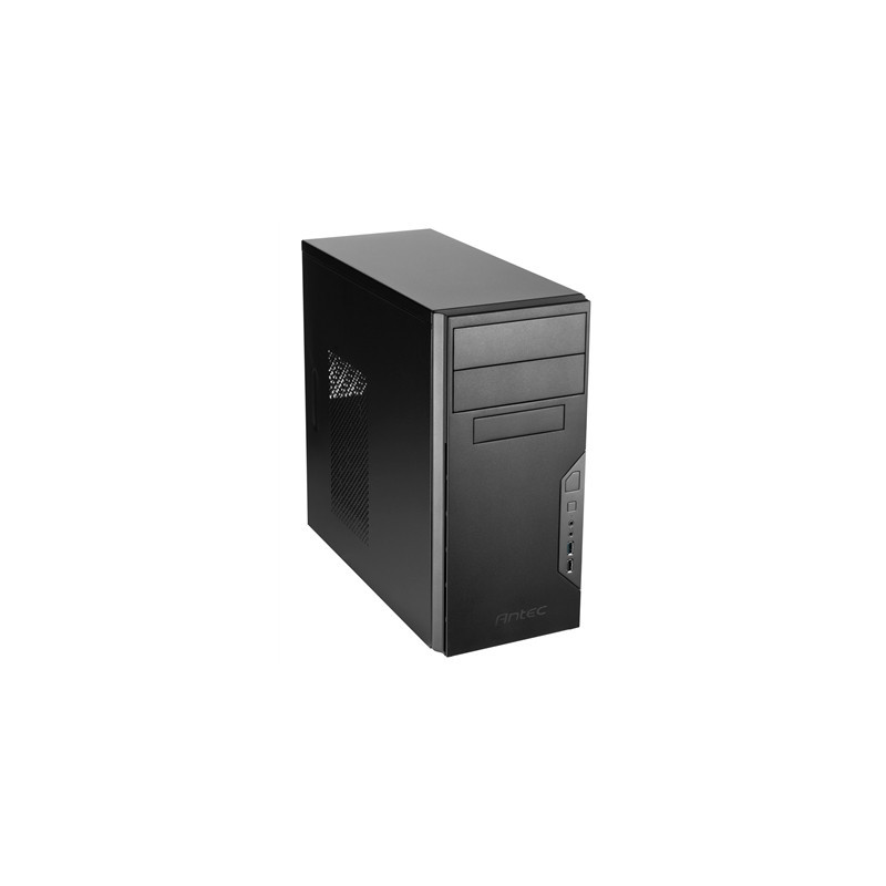 Antec VSK-3000B-U3/U2 Micro Tower Gaming Case  1 x USB 3.0 / 1 x USB 2.0  SGCC steel  Vented Side Panel  1 x Pre-Installed 92mm 