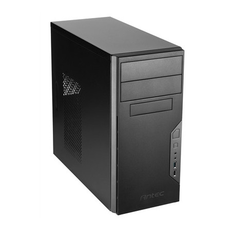 Antec VSK-3000B-U3/U2 Micro Tower Gaming Case  1 x USB 3.0 / 1 x USB 2.0  SGCC steel  Vented Side Panel  1 x Pre-Installed 92mm 