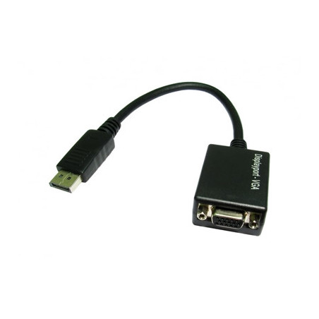 TARGET HDHDPORT-VGACAB Converter Adapter  DisplayPort 1.2 (M) to VGA (F)  0.15m Cabled Adapter  Black  2048x1152 Max Resolution 
