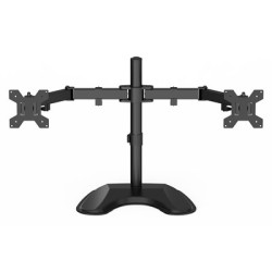 GameMax Dual Monitor Arm Stand LCD Desk Mount Freestanding For Two 13 Inch To 27 Inch Monitors  VESA Dimensions Of 75x75 mm or 1
