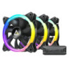 Antec Neon 120 ARGB PWM Case Fan  3 Pack  Hydro Bearing  800-1600 RPM  Black