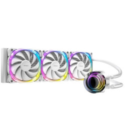 ANTEC Vortex 360 ARGB AiO Liquid CPU Cooler  White  Universal Socket  360mm Radiator  PWM 2000RPM Fusion ARGB Cooling Fans  Addr