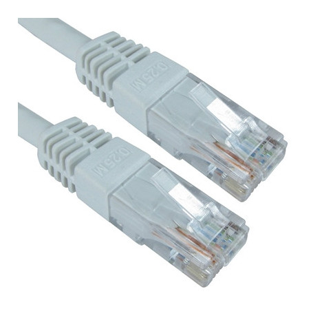 RJ45 (M) to RJ45 (M) CAT6 0.25m White OEM Moulded Boot Copper UTP Network Cable