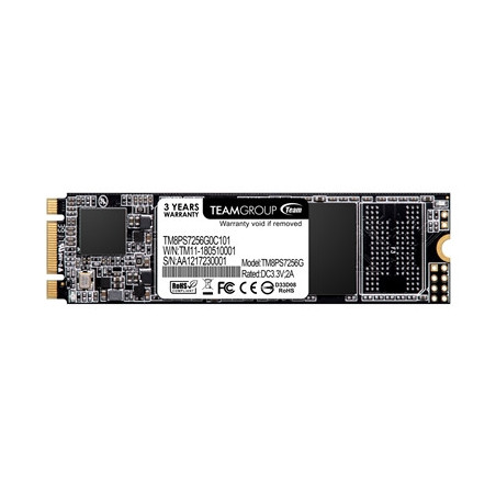 Team MS30 256GB M.2 Sata (TM8PS7256G0C101) 256GB  M.2 Sata Interface  PCIe Gen3  Read 550MB/s  Write 470MB/s  3 Year Warranty