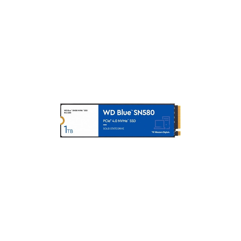 WD Blue SN580 (WDS100T3B0E) 1TB NVMe M.2 Interface  PCIe Gen4  2280  Read 4150MB/s  Write 4150MB/s  5 Year Warranty