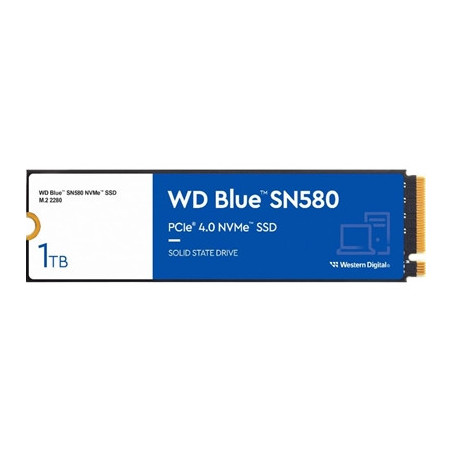 WD Blue SN580 (WDS100T3B0E) 1TB NVMe M.2 Interface  PCIe Gen4  2280  Read 4150MB/s  Write 4150MB/s  5 Year Warranty