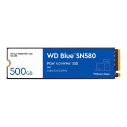 WD Blue SN580 (WDS500G3B0E) 500GB NVMe SSD  M.2 Interface  PCIe Gen4  2280  Read 4000MB/s  Write 3600MB/s  5 Year Warranty