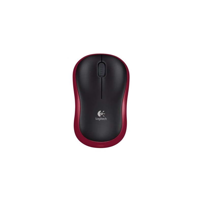 Logitech M185 Wireless Black & Red Mouse