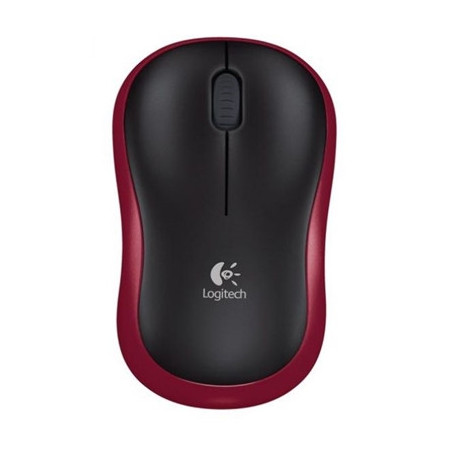 Logitech M185 Wireless Black & Red Mouse