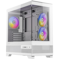 ANTEC CX500M Micro Tower Gaming Case  White  2  x USB 3.0 / 1 x USB Type-C  Tempered Glass Side Panel  Micro-ATX/ITX