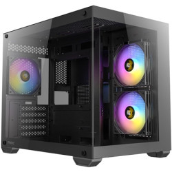 Antec CX600M ARGB Mini-Tower PC Gaming Case  270 Full-View Tempered Glass  3x 120mm ARGB LED Fans  USB 3.0  Dust Filters  Tool-F