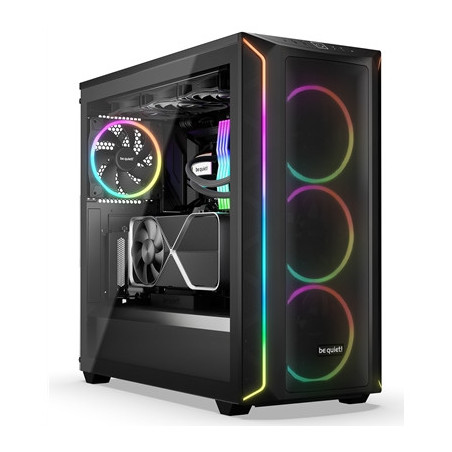 be quiet! BGW63 Shadow Base 800 FX  Mid Tower Gaming Case  1 x USB Type-C / 1 x USB 3.2  Tinted and Tempered Glass Side Window P