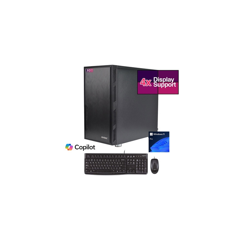 LOGIX Micro Tower - Designed for CCTV Use - Intel i5 Processor  16GB Kingston Memory  500GB Kingston SSD  Output to 4 Monitors  