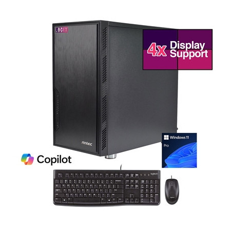 LOGIX Micro Tower - Designed for CCTV Use - Intel i5 Processor  16GB Kingston Memory  500GB Kingston SSD  Output to 4 Monitors  