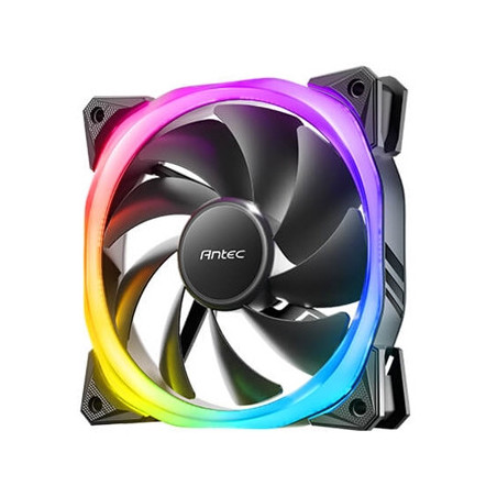 Antec Fusion 120mm ARGB  Black  Upto 2000RPM  57.93CFM Airflow  31.24dB Max  4-pin PWM 3-pin LED