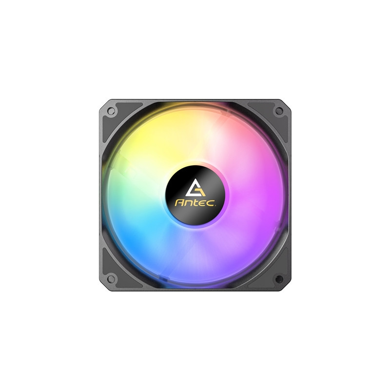 Antec P12R ARGB Reverse PWM 120mm Fan - 4-Pin  Black  High-Airflow Cooling  9-Blade Design with Anti-Vibration Pads