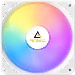 Antec P12R ARGB Reverse PWM 120mm Fan - 4-Pin  White  High-Airflow Cooling  9-Blade Design with Anti-Vibration Pads