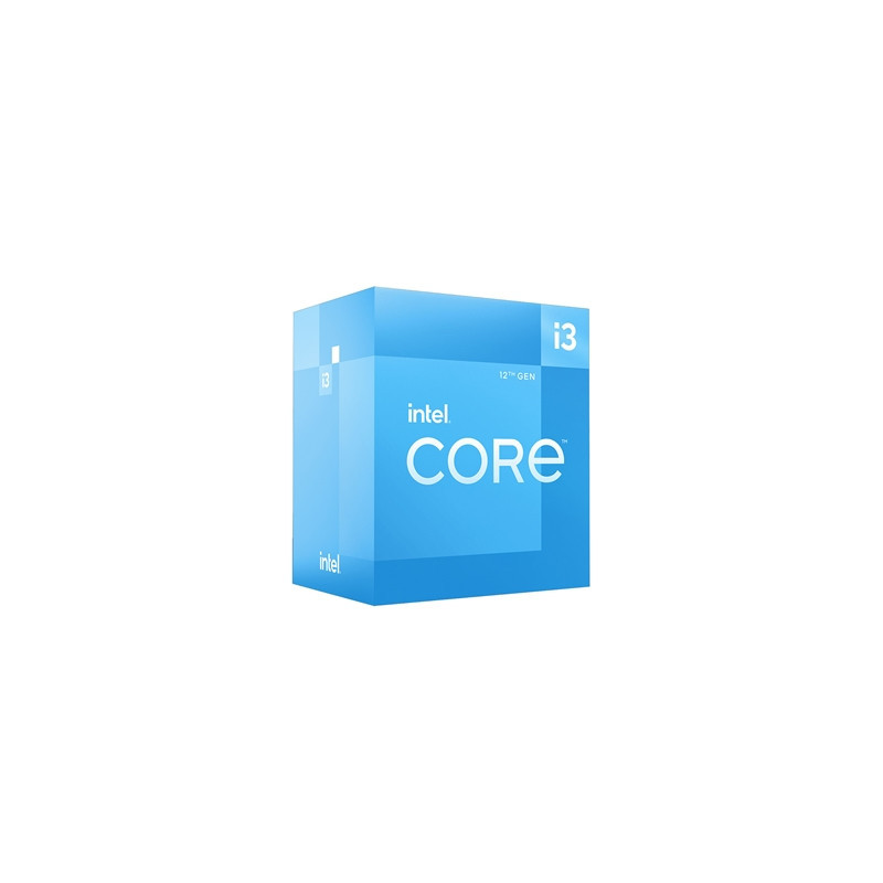 Intel Core i3 12100 4 Core Processor 8 Threads  3.3GHz up to 4.3GHz Turbo  Alder Lake Socket LGA 1700  12MB Cache  60W  Maximum 