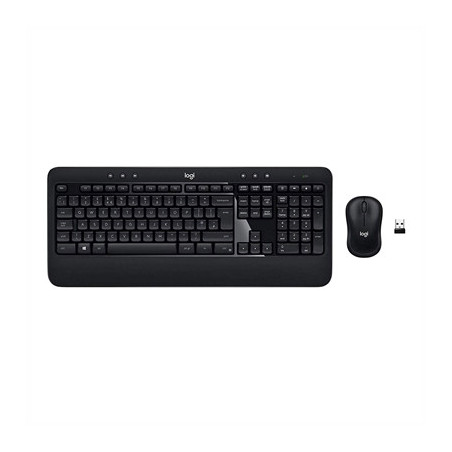 Logitech K540e Advanced Combo Wireless Keyboard and 3 Button Ambidextrous Scroll Mouse Unified Nano USB