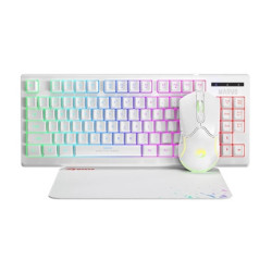Marvo Scorpion CM310 Loot 30 3 in 1 RGB Gaming UK Layout TKL Keyboard  Mouse and Mat Bundle (White)