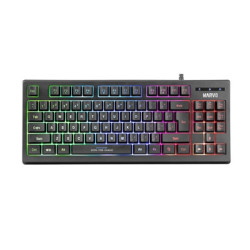 Marvo Scorpion K607 80% TKL Layout Multimedia USB 2.0 Wired 3 Colour Backlit Gaming Keyboard