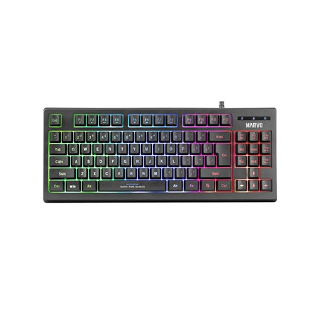 Marvo Scorpion K607 80% TKL Layout Multimedia USB 2.0 Wired 3 Colour Backlit Gaming Keyboard
