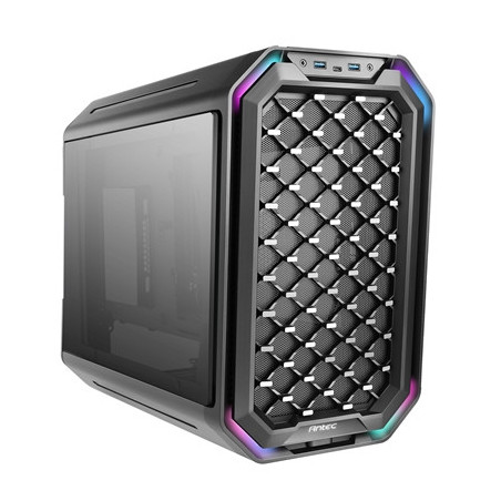 Antec Dark Cube Mid Cube 2 x USB 3.0 / 1 x USB 3.1 Type-C Tempered Glass Side Window Panel with Interchangeable Front Panels Bla