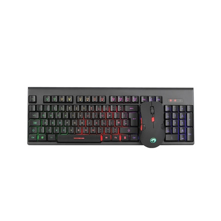 Marvo Scorpion KW512 3 Colour LED Backlit with 7 Lighting Modes Wireless Keyboard and Mouse Bundle