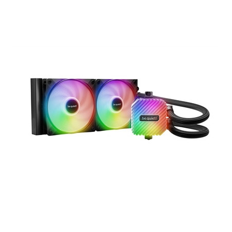 be quiet! Light Loop 240mm Liquid Cooler - High-Performance ARGB All-in-One Water Cooling System with Dual Light Wings LX PWM Fa